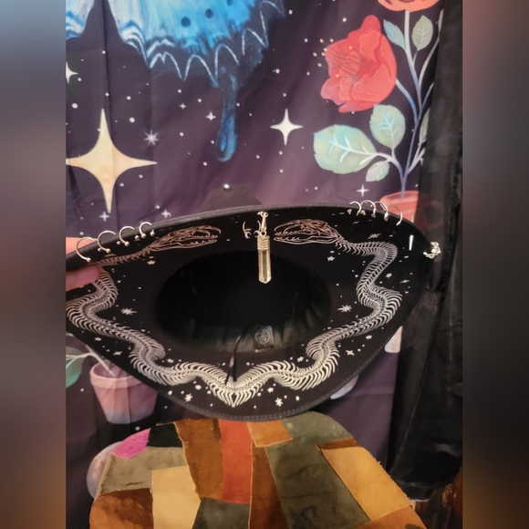 Witchy Snake Skeleton Hat - Altered - One of a Kind - Picture 4 of 8